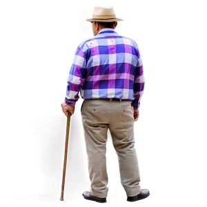 Man With Cane PNG 05042024