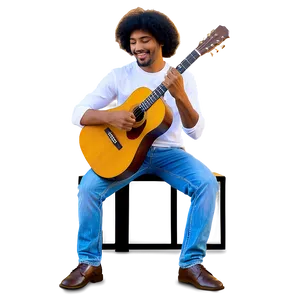 Man With Guitar PNG 38