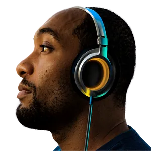Man With Headphones PNG 87