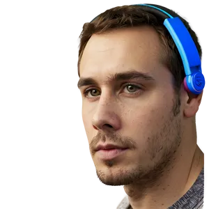 Man With Headphones PNG Hed