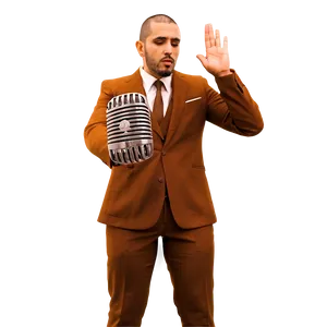 Man With Microphone PNG Iww24