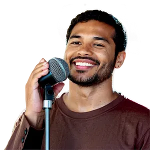 Man With Microphone PNG Pui