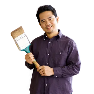 Man With Paintbrush PNG 79