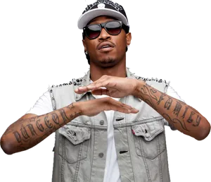 Man With Sunglasses And Tattoos PNG image