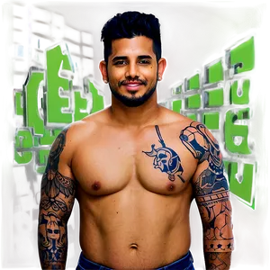Man With Tattoos PNG Ljo56