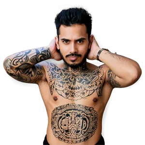 Man With Tattoos PNG Rtc39