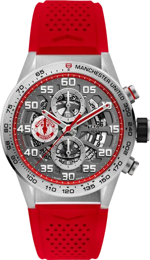 Manchester United Branded Luxury Watch PNG image