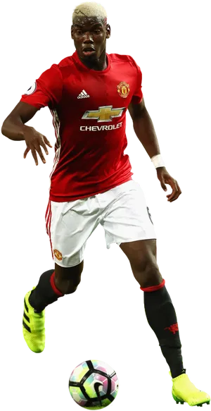 Manchester United Midfielder In Action