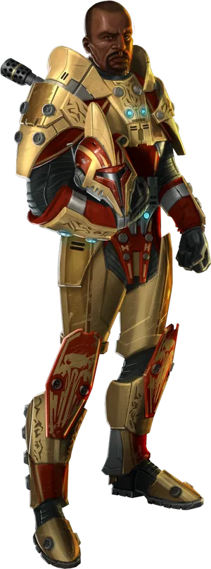 Mandalorian Armored Character PNG image