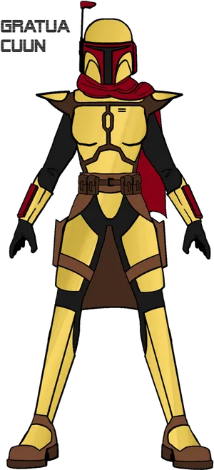Mandalorian Armored Character Illustration PNG image