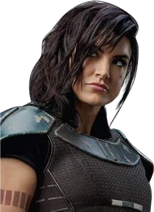 Mandalorian Female Character Armor PNG image