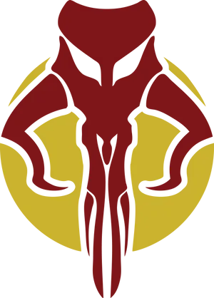 Mandalorian Mythosaur Skull Symbol PNG image