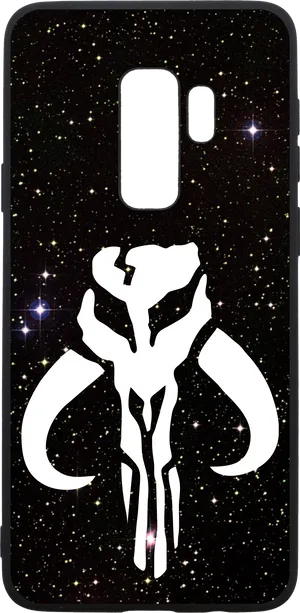 Mandalorian Symbol Space Background Phone Case PNG image
