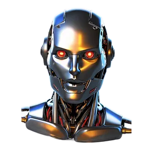 Manga Robot Head PNG 06212024