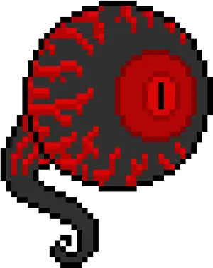 Mangekyou Sharingan Pixel Art PNG image