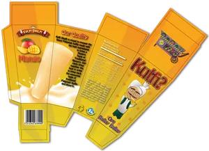 Mango Kulfi Packaging Design PNG image