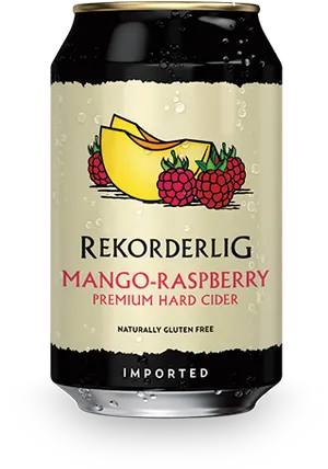 Mango Raspberry Hard Cider Can PNG image