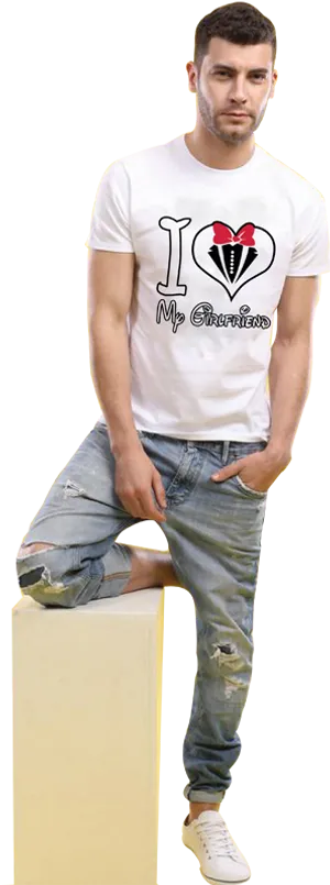 Manin Love Graphic Tee PNG image