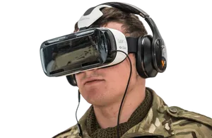 Manin Military Uniformwith V R Headset