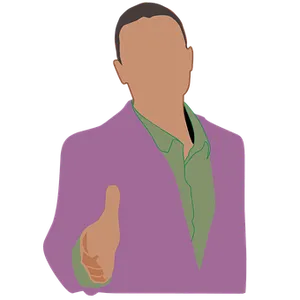 Manin Purple Jacket Vector Illustration PNG