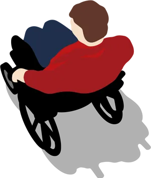 Manin Red Sweater Vector Art