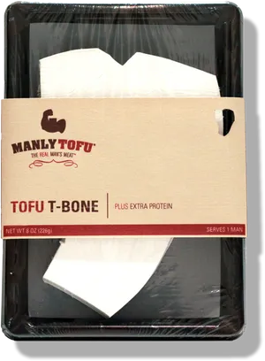 Manly Tofu T Bone Product Packaging PNG image