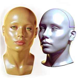 Mannequin Head Display PNG Rpb70