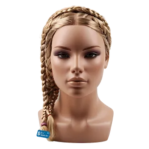 Mannequin Head With Braided Hair PNG 06282024