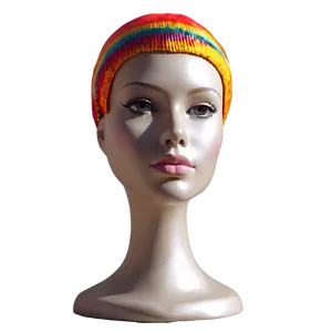 Mannequin Head With Colorful Wigs PNG Ovr24 PNG