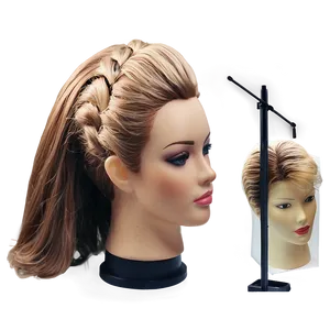 Mannequin Head With Hair Extensions Png 06282024 PNG image