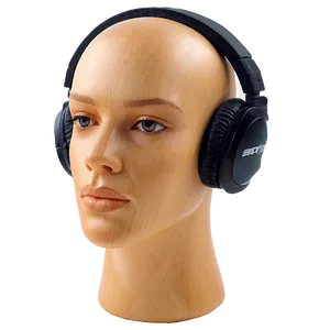 Mannequin Head With Headphones PNG Dct