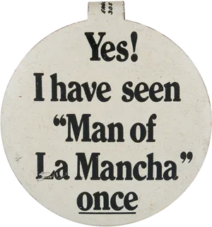 Manof La Mancha Button Badge PNG