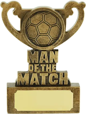 Manofthe Match Soccer Trophy PNG image