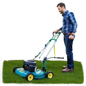 Manual Vs. Automated Mowing Png 06282024 PNG image