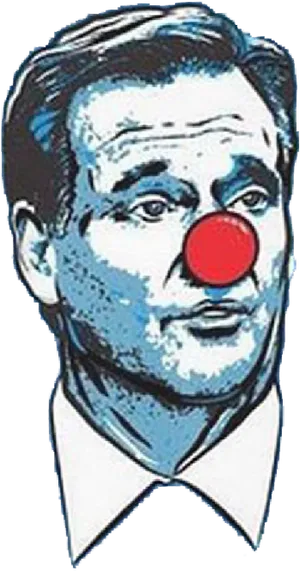 Manwith Clown Nose Illustration PNG