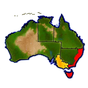 Map Of Australia Png Ekx34 PNG image