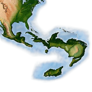 Map Of The Caribbean Png Bng PNG image