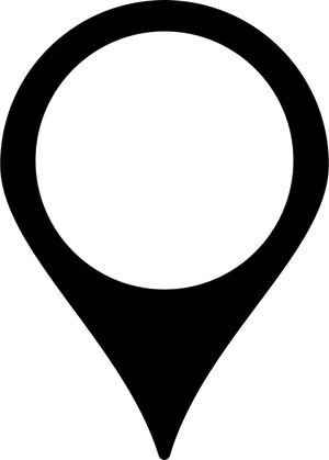 Map Pin Icon Black PNG