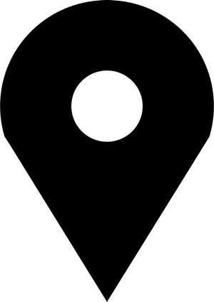 Map Pin Icon Black PNG image