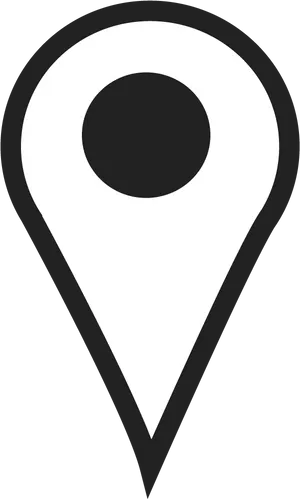Map Pin Icon Blackand White PNG image