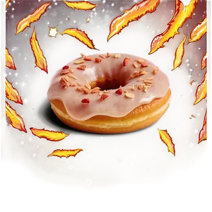Maple Bacon Donut PNG Qag69