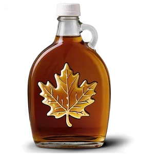 Maple Syrup Leaf Bottle PNG 06212024