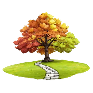 Maple Tree Pathway Scenery Png 06122024 PNG image