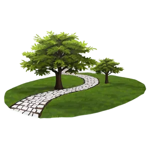 Maple Tree Pathway Scenery Png 06122024 PNG image