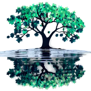 Maple Tree Reflection In Water Png 06122024 PNG image