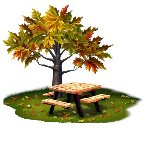 Maple Tree With Picnic Area PNG 14