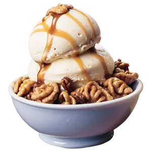 Maple Walnut Ice Cream Sundae Png 06282024 PNG image