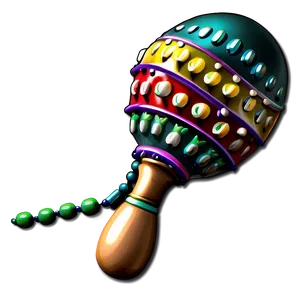 Maraca With Beads PNG Fqn74