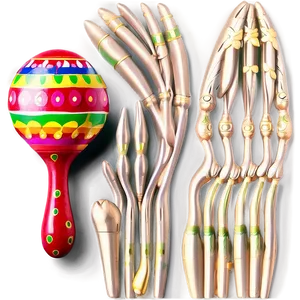 Maraca With Detailed Artwork PNG Kmi PNG