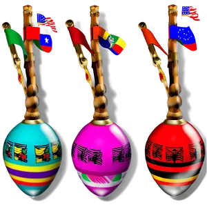 Maraca With Flags PNG 50